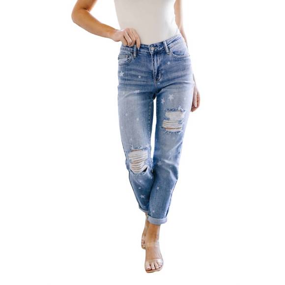 JUDY BLUE Denim - NEW JUDY BLUE star crossed boyfriend jeans in medium wash